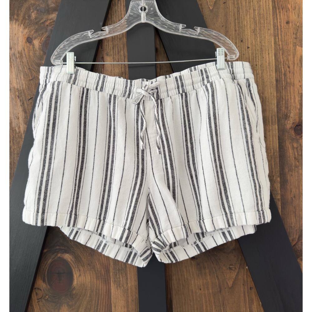 OLD NAVY Women's Elastic Waist Pull On Shorts Linen Blend Pockets 4” Inseam XXL